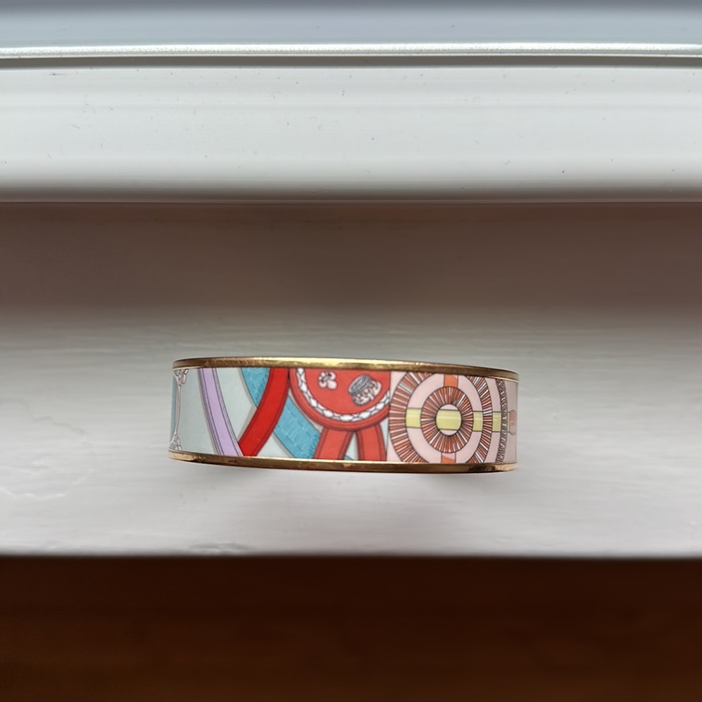 Hermes Wide Enamel Bangle